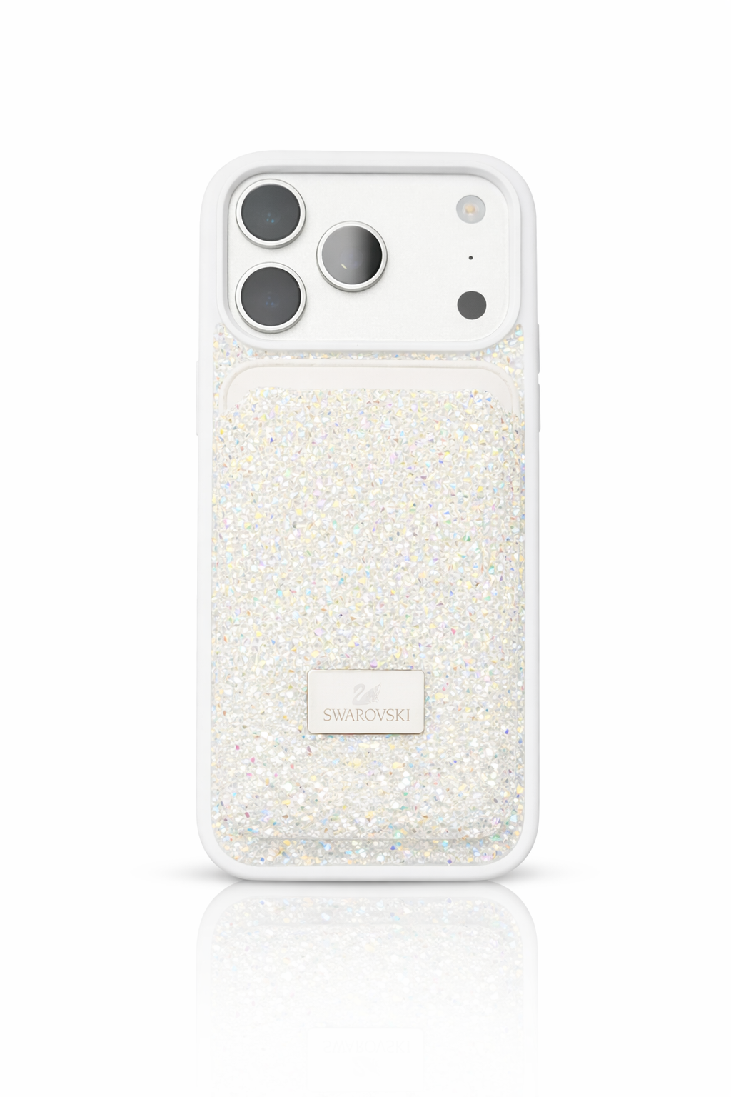 Swarovski Case + MagSafe Card Holder – White