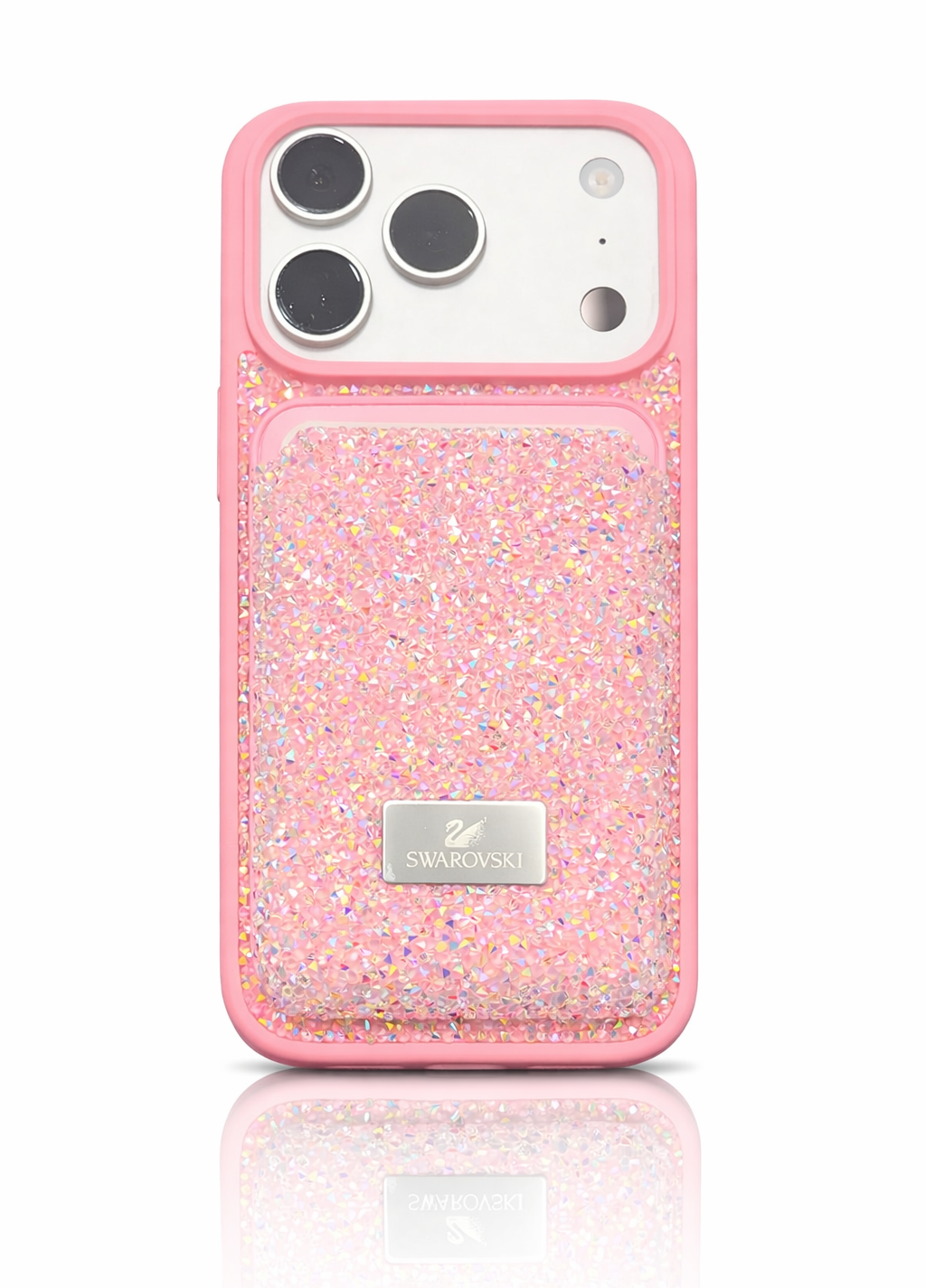 Swarovski Case + MagSafe Card Holder – Baby Pink